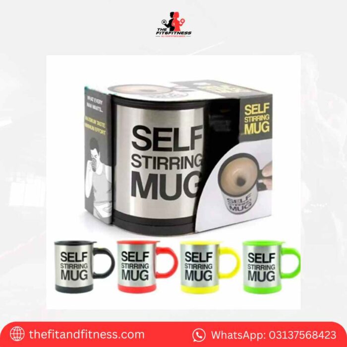 𝗘𝗹𝗲𝗰𝘁𝗿𝗶𝗰 𝗦𝗲𝗹𝗳-𝗦𝘁𝗶𝗿𝗿𝗶𝗻𝗴 𝗖𝗼𝗳𝗳𝗲𝗲 𝗠𝘂𝗴 – Automatic Stainless Steel Mug with Built-in Stirring System – by thefitandfitness in Pakistan