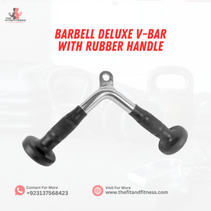 Barbell Deluxe V-Bar with Rubber Handle for Home Gym – Strength Training Accessory by thefitandfitness in Pakistan