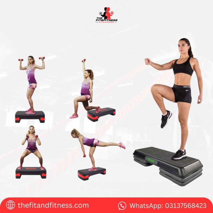 Aerobic Exercise Step with Adjustable Stepper – Gym Aerobic Step for Adjustable Workout in Fitness & Exercise by thefitandfitness in Pakistan